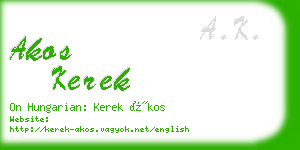 akos kerek business card